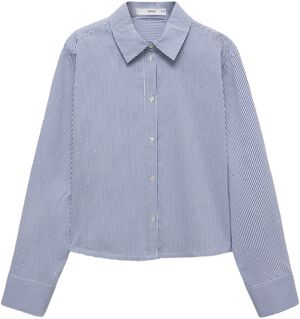 Striped cotton-blend shirt