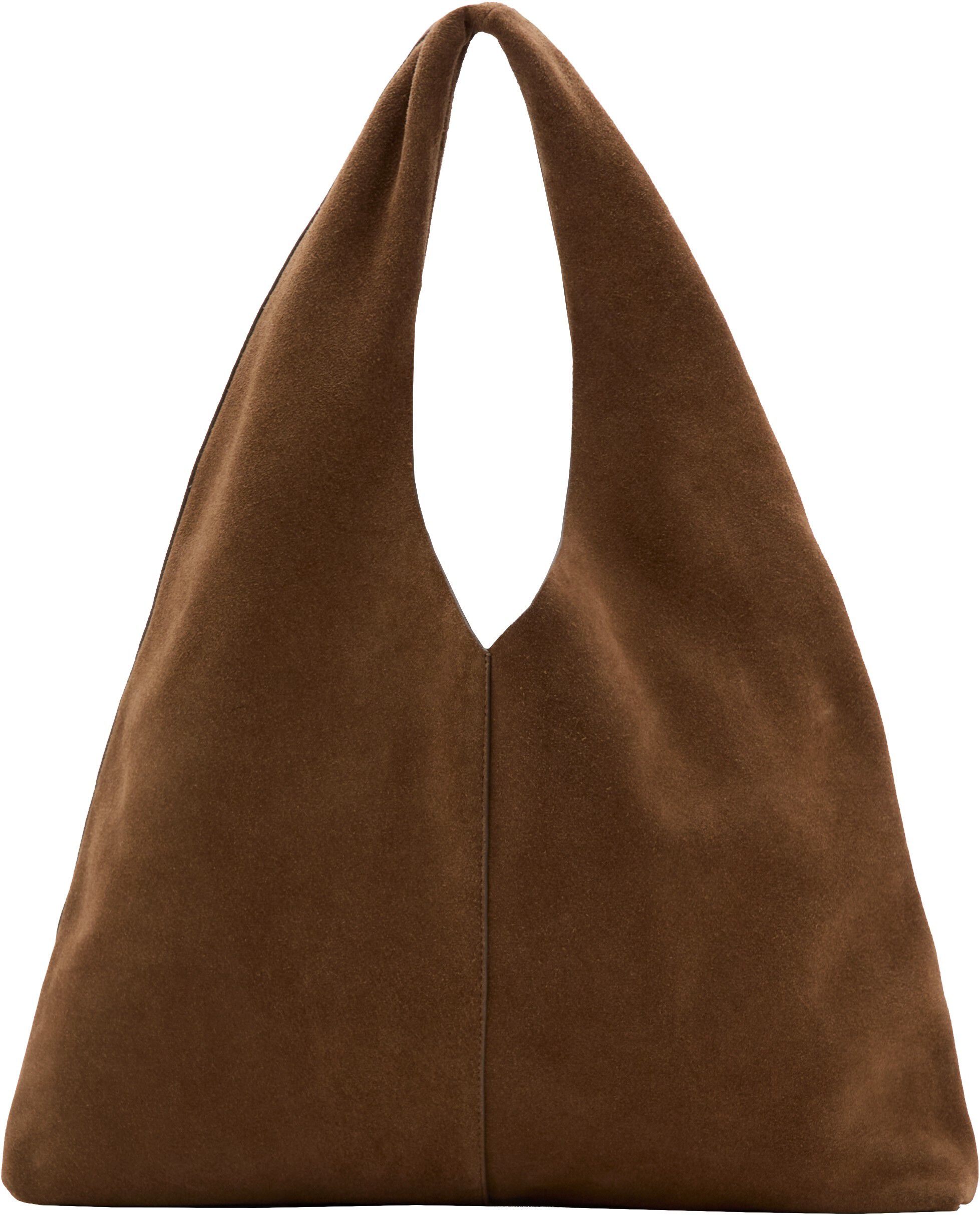 Suede shopper bag