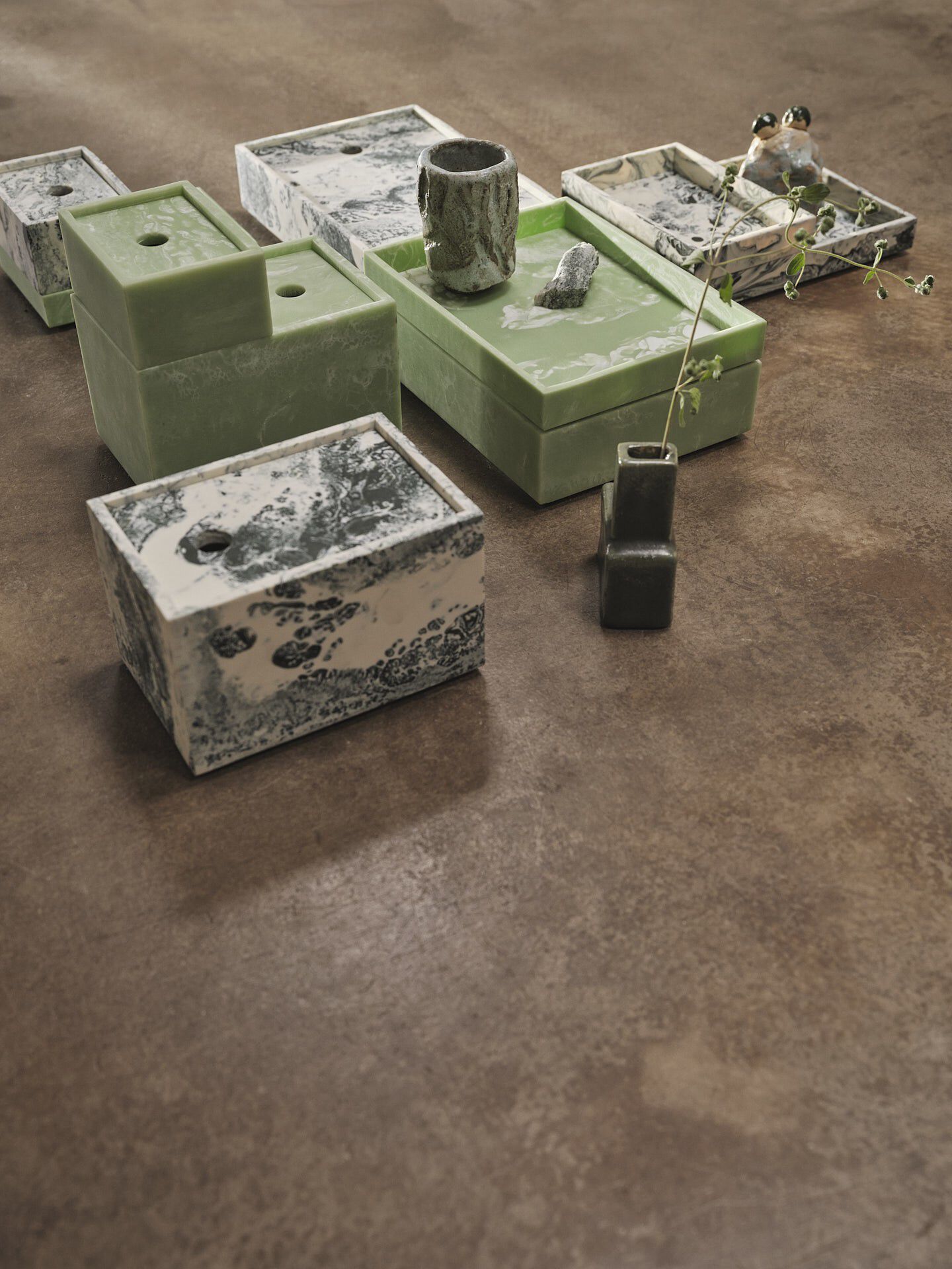 Mist Tray - 10 x 15 - Emerald Off-white