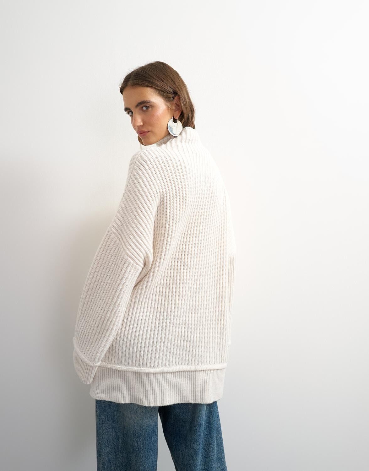 Tsrosa Ls High Neck Jumper Knt