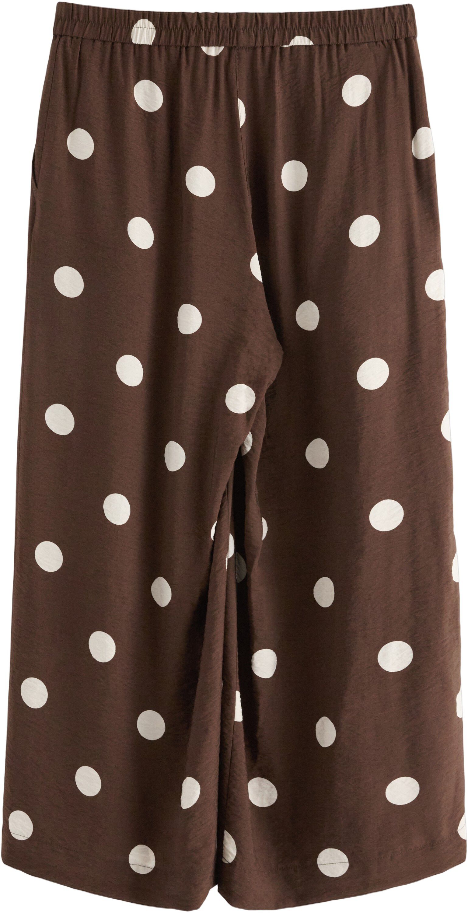 Cropped woven trousers in a wide si