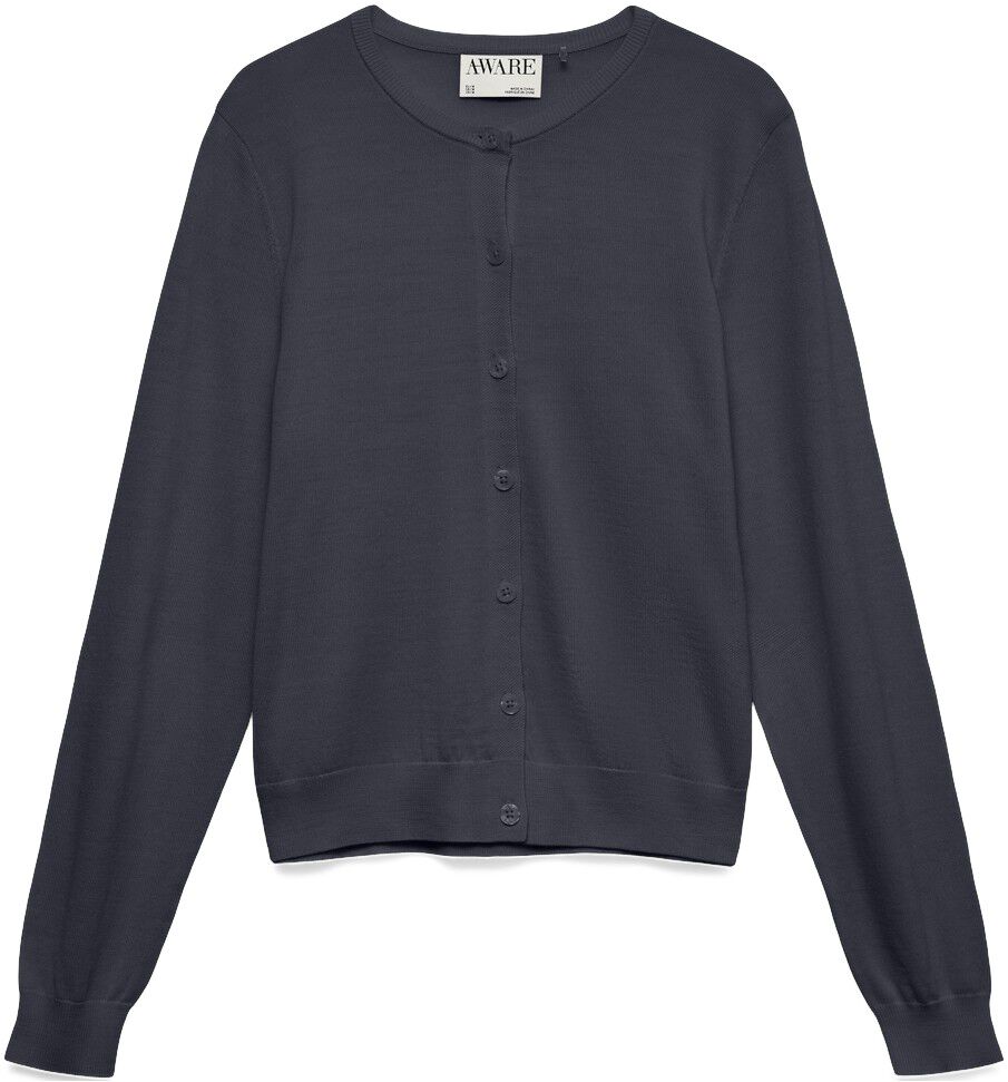 AWCARA LS O-NECK WOOL CARDIGAN NOOS