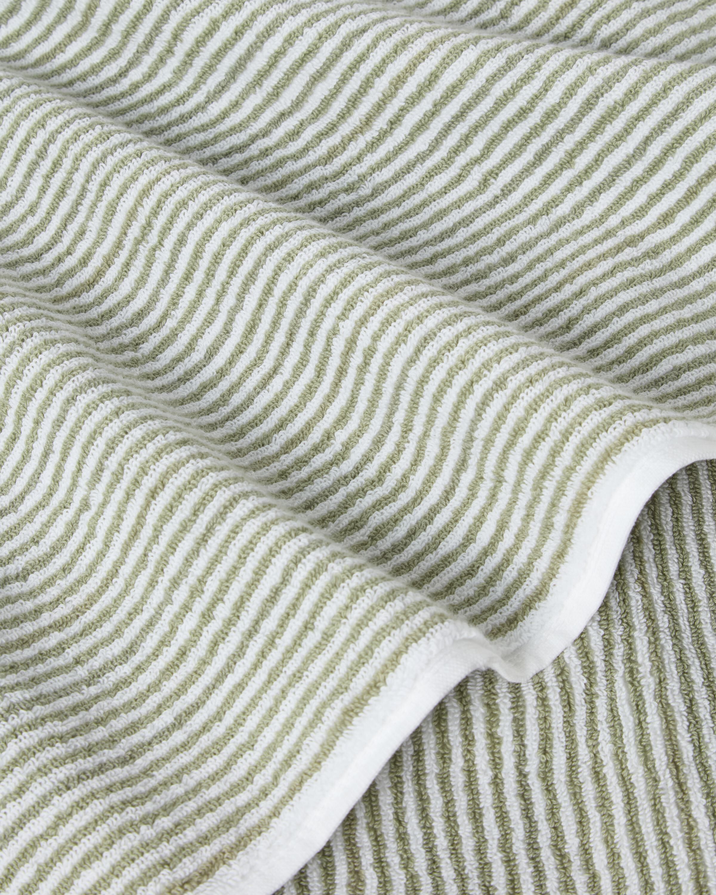 Original Towel White/Vintage Green Striped