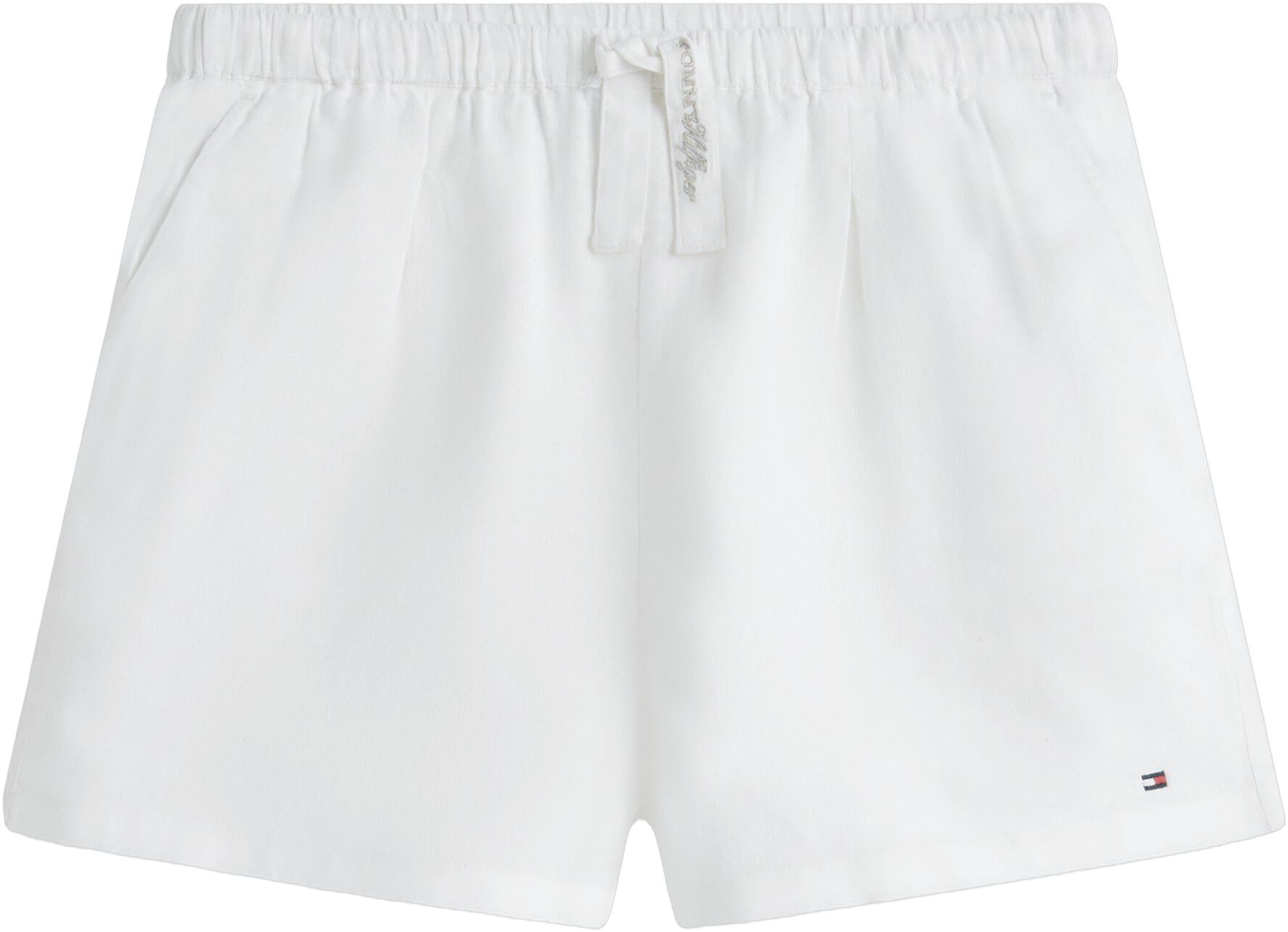 Mercerised Linen Blend Wide Leg Shorts