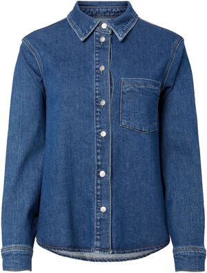 PCSILKE LS DENIM SHIRT BC