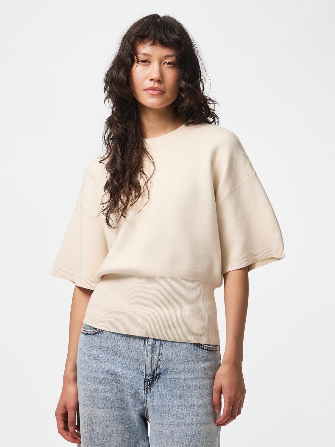 Pcjassy Ss O-Neck Waist Knit D2D
