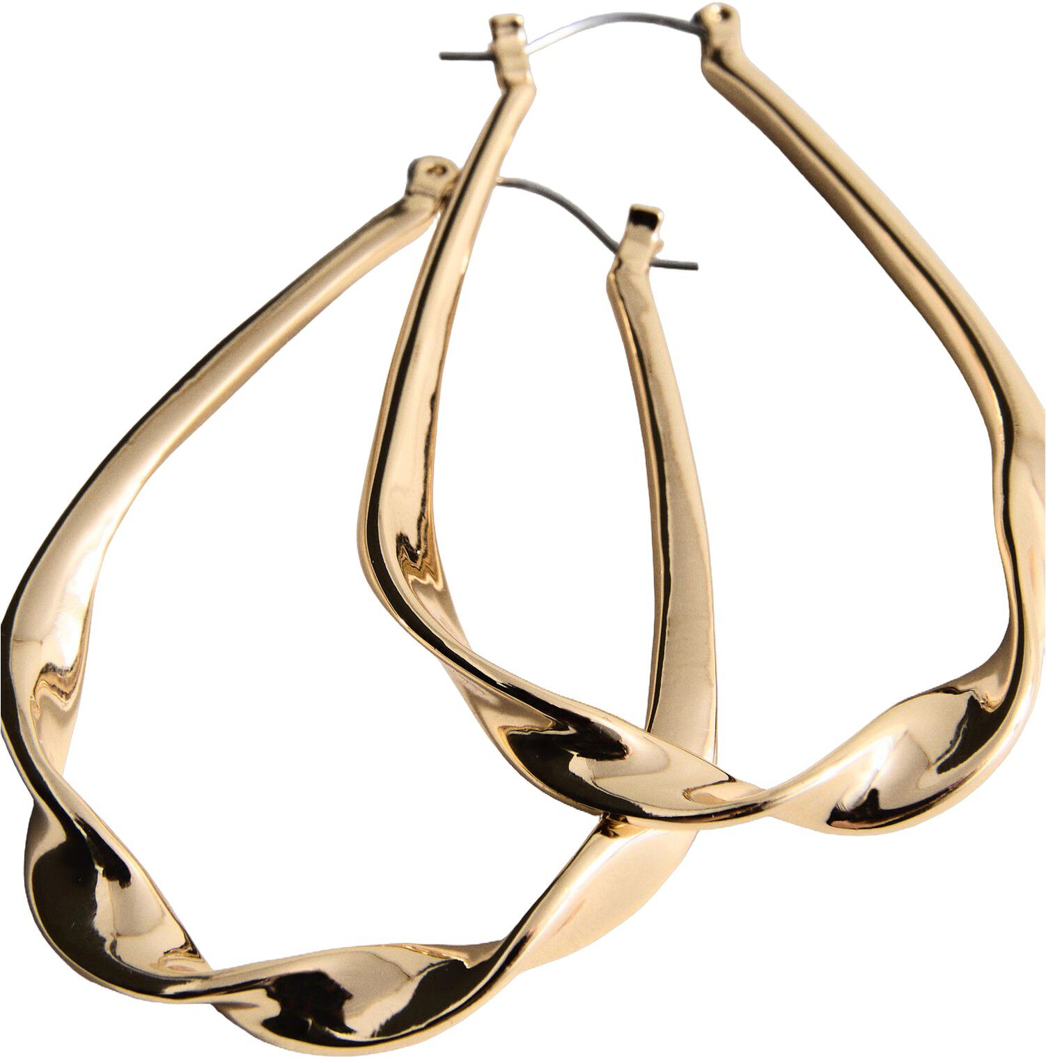 Twisted hoop earrings