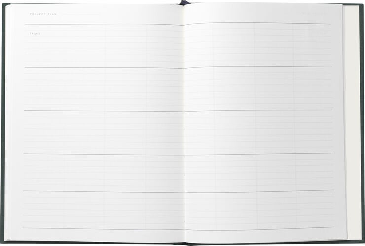 Business Notesbog med dagsplan og mødereferat, Grøn