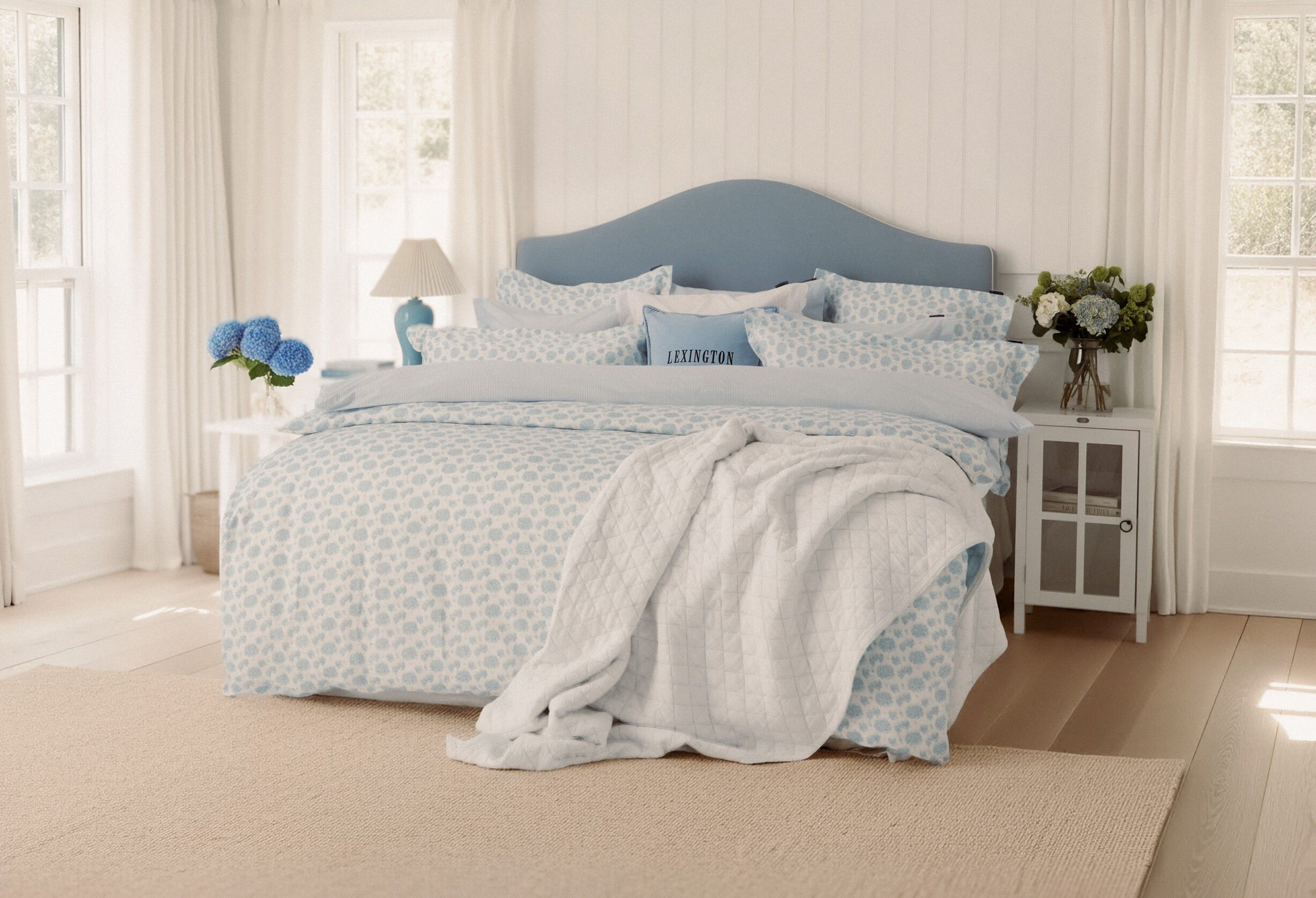 White Cotton Percale Scallop Wing Pillowcase