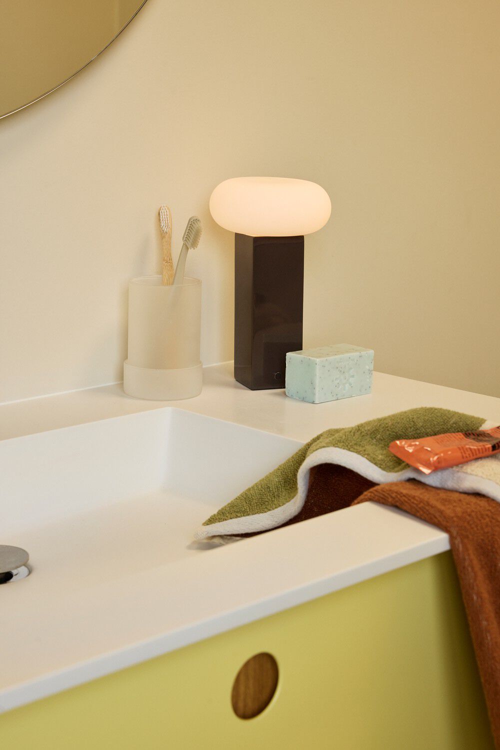 Low Portable Lamp Brown