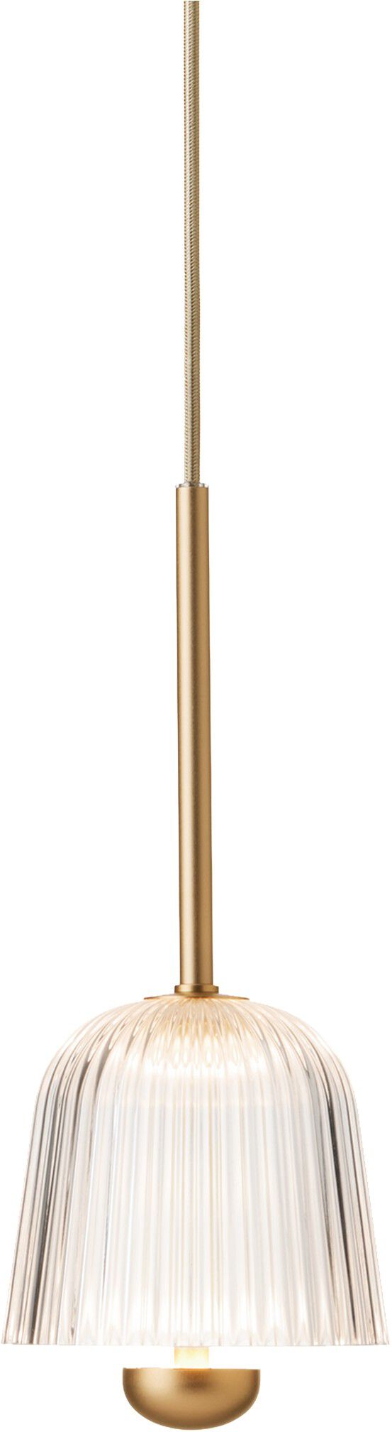 Asteea 1, satin brass / ripple clear