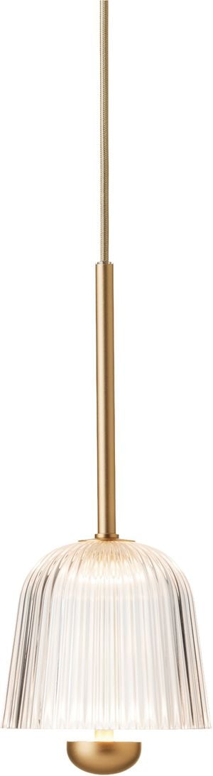 Asteea 1, satin brass / ripple clear