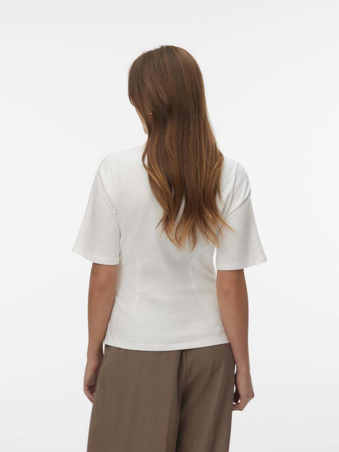 AWVANESSA 2/4 O-NECK FITTED T-SHIRT