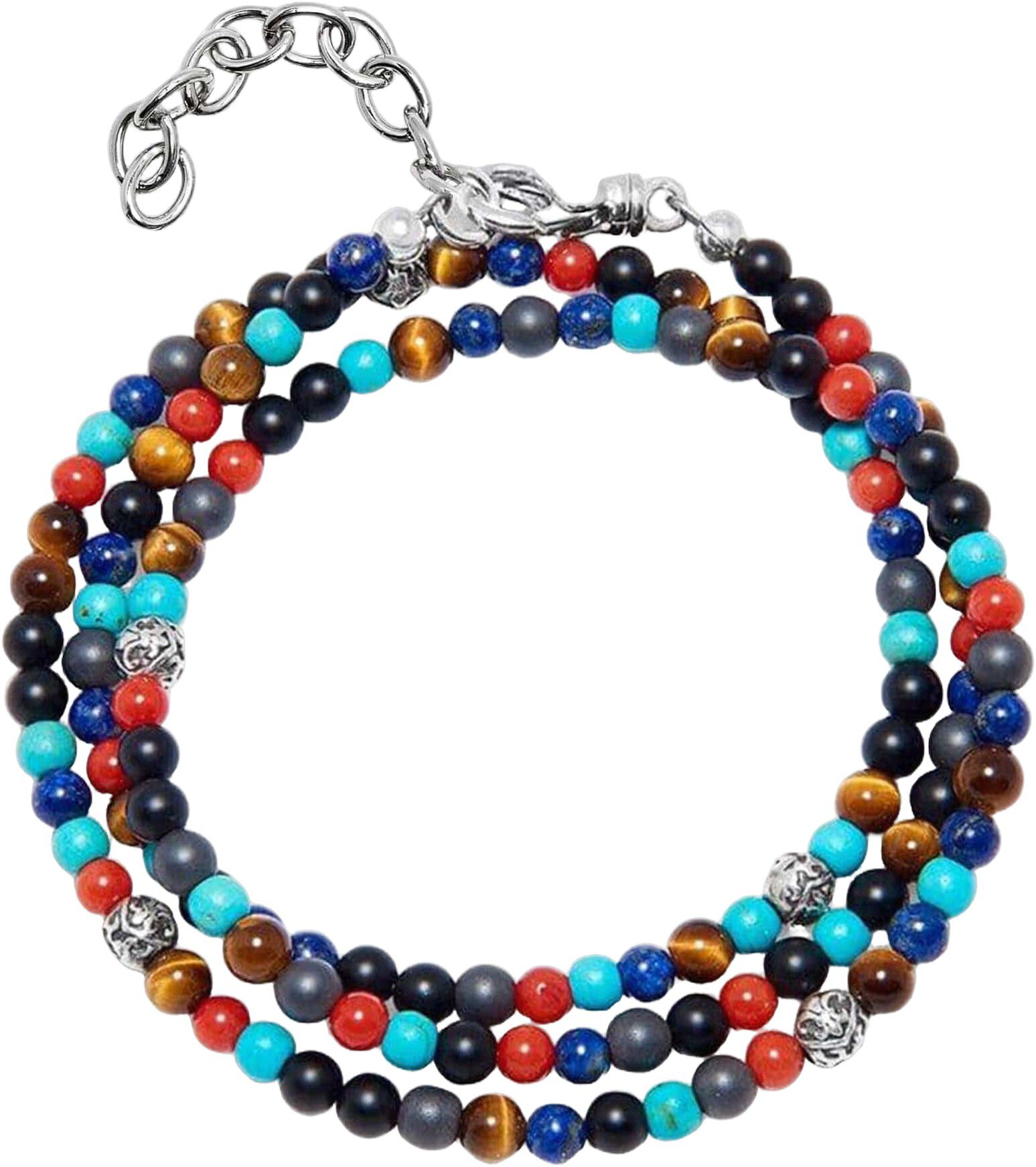 The Mykonos Collection - Turquoise, Red Glass Beads, Blue Lapis, Hemat