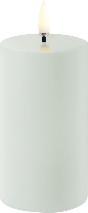 LED pillar candle, Dusty Green, Smooth
