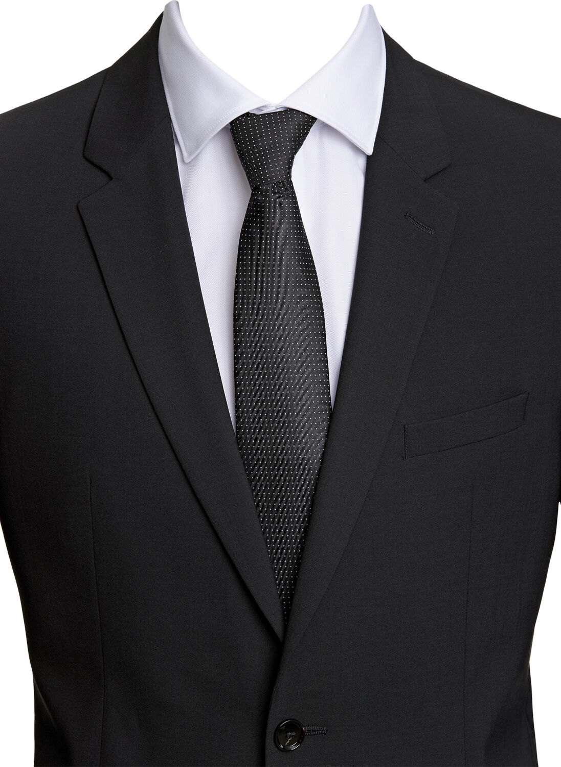 Polyester tie with dots 7 cm