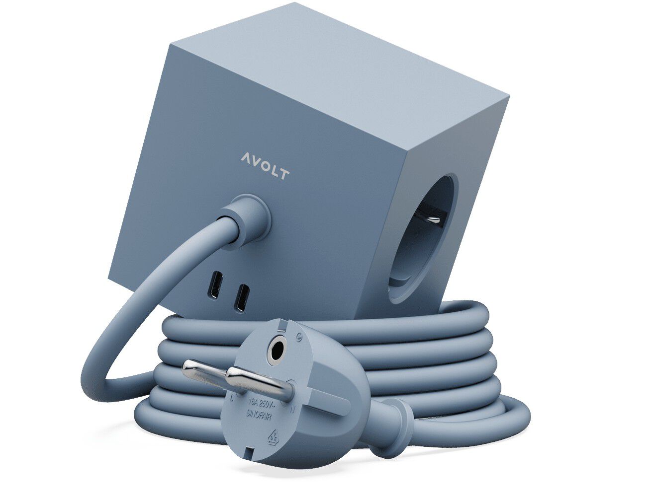 Square 1 - USB-C - 1,8m F EU - Shark Blue