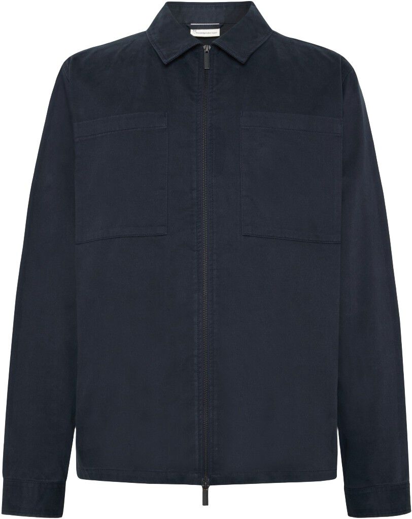 Twill zip overshirt