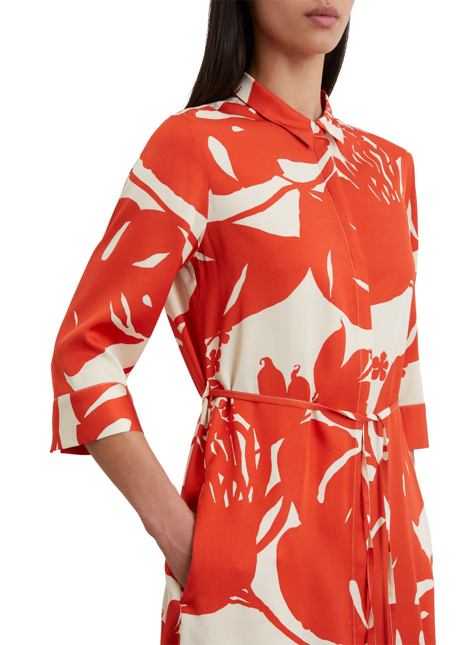 Dress, midi length, shirt style, cl