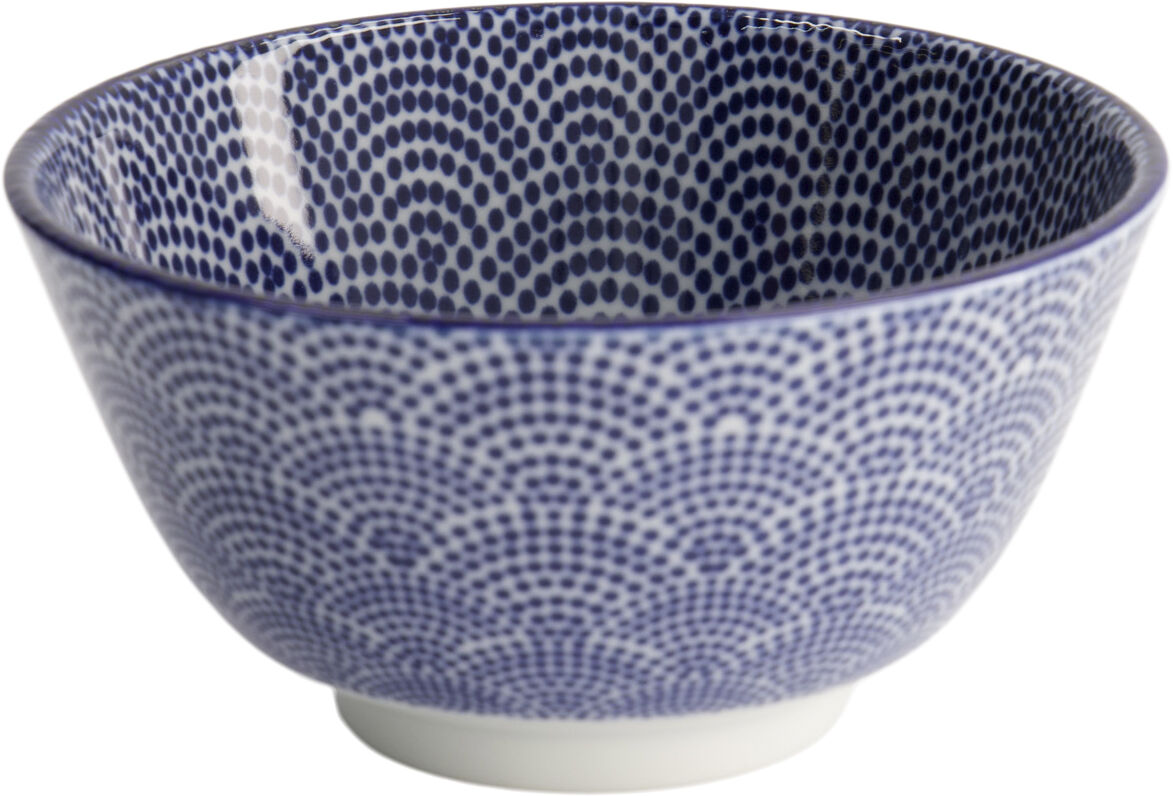 Nippon Bl&aring; ris sk&aring;l 12x6,4cm 300ml Prikker