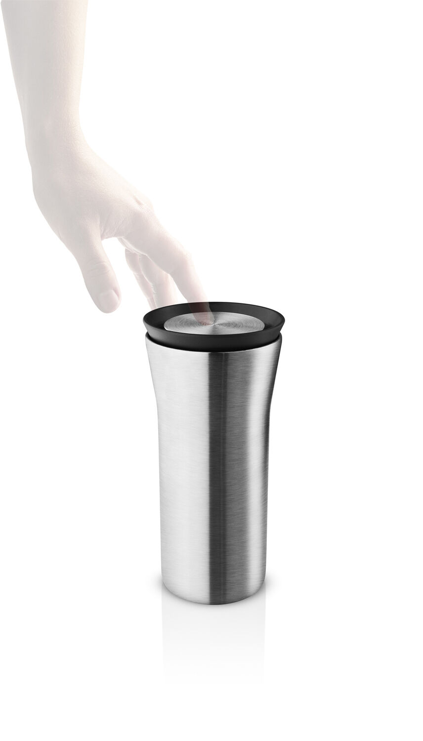 City To Go Cup recycl. ste/bla