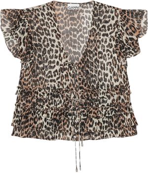 Light Chiffon Tie String Blouse Wit