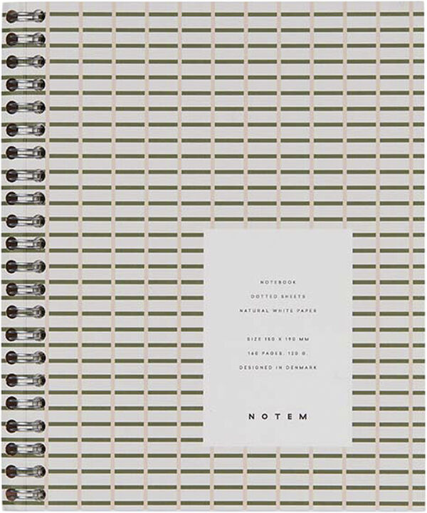 NELA Wirebound Spiral Notebook - Medium, grøn