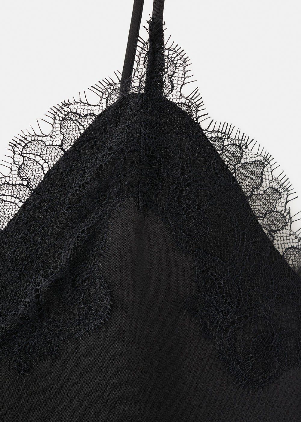 Asymmetric lace camisole top