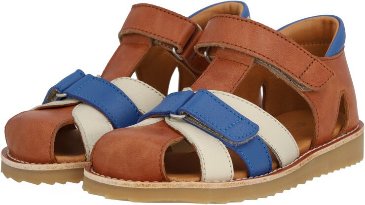 Colourblock lædersandal