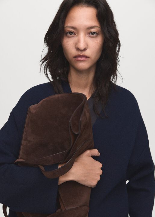 Knitted long coat
