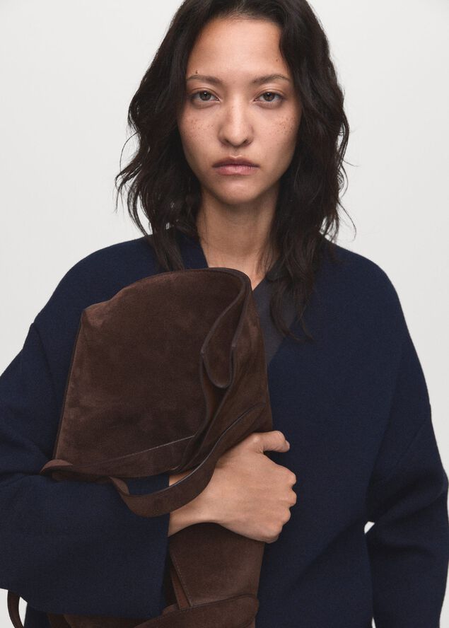 Knitted long coat