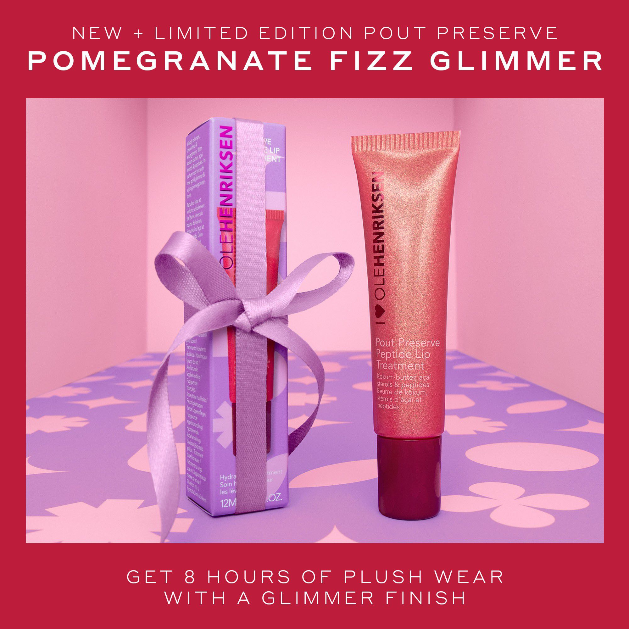 LIP TREATMENT Pout Preserve Pomegranate Fizz Glimmer 12 ml