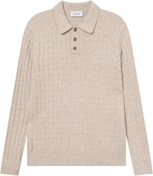 Gustav Squared Structure Polo Knit