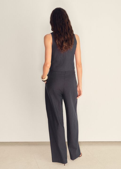 Linen-blend suit waistcoat