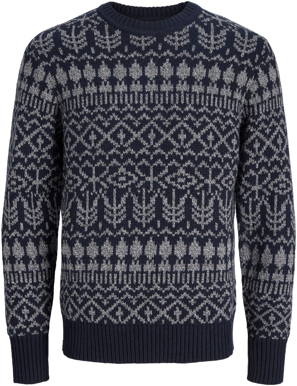 Jprbluclark Knit Pattern Crew Neck
