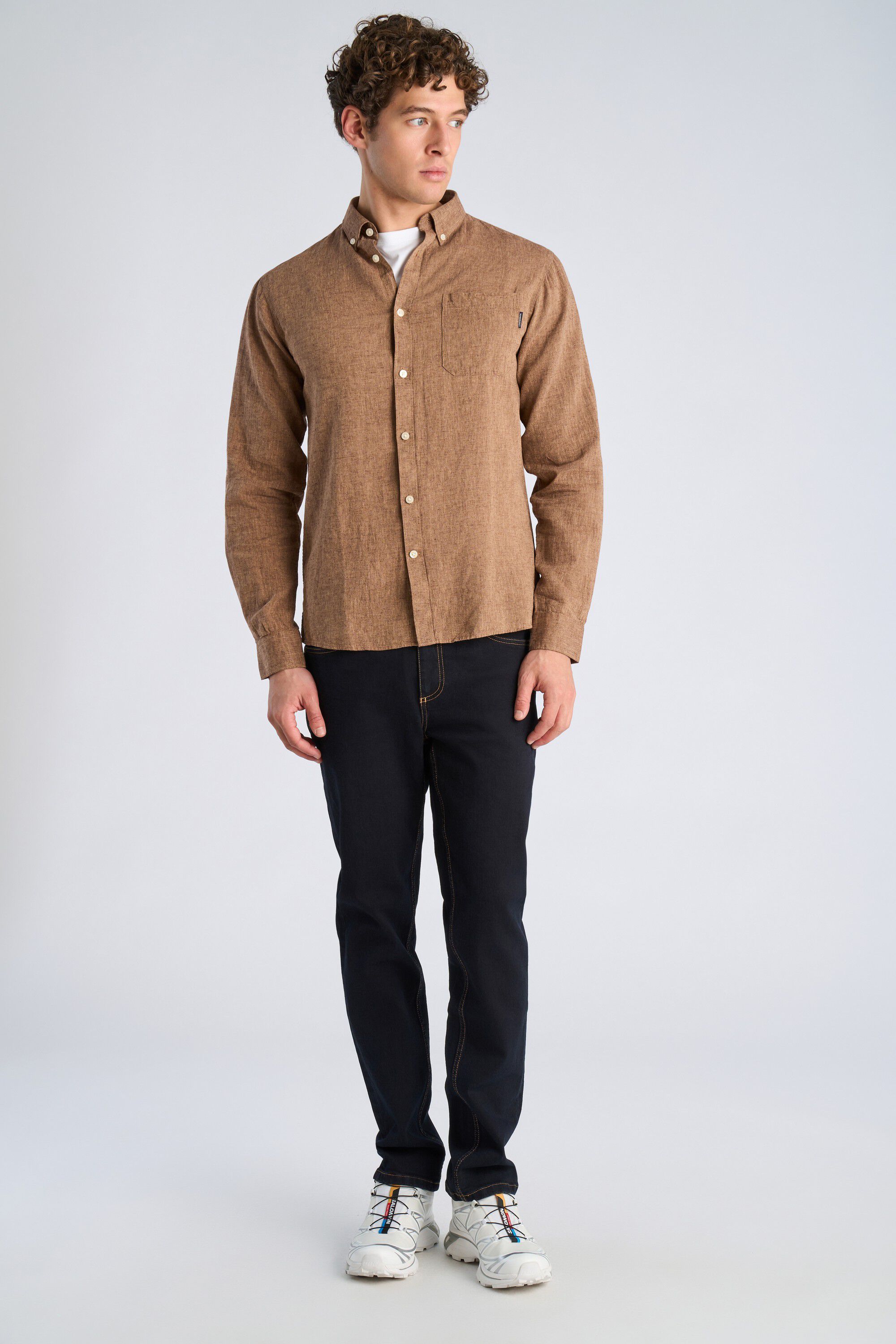 Cotton/linen shirt L/S