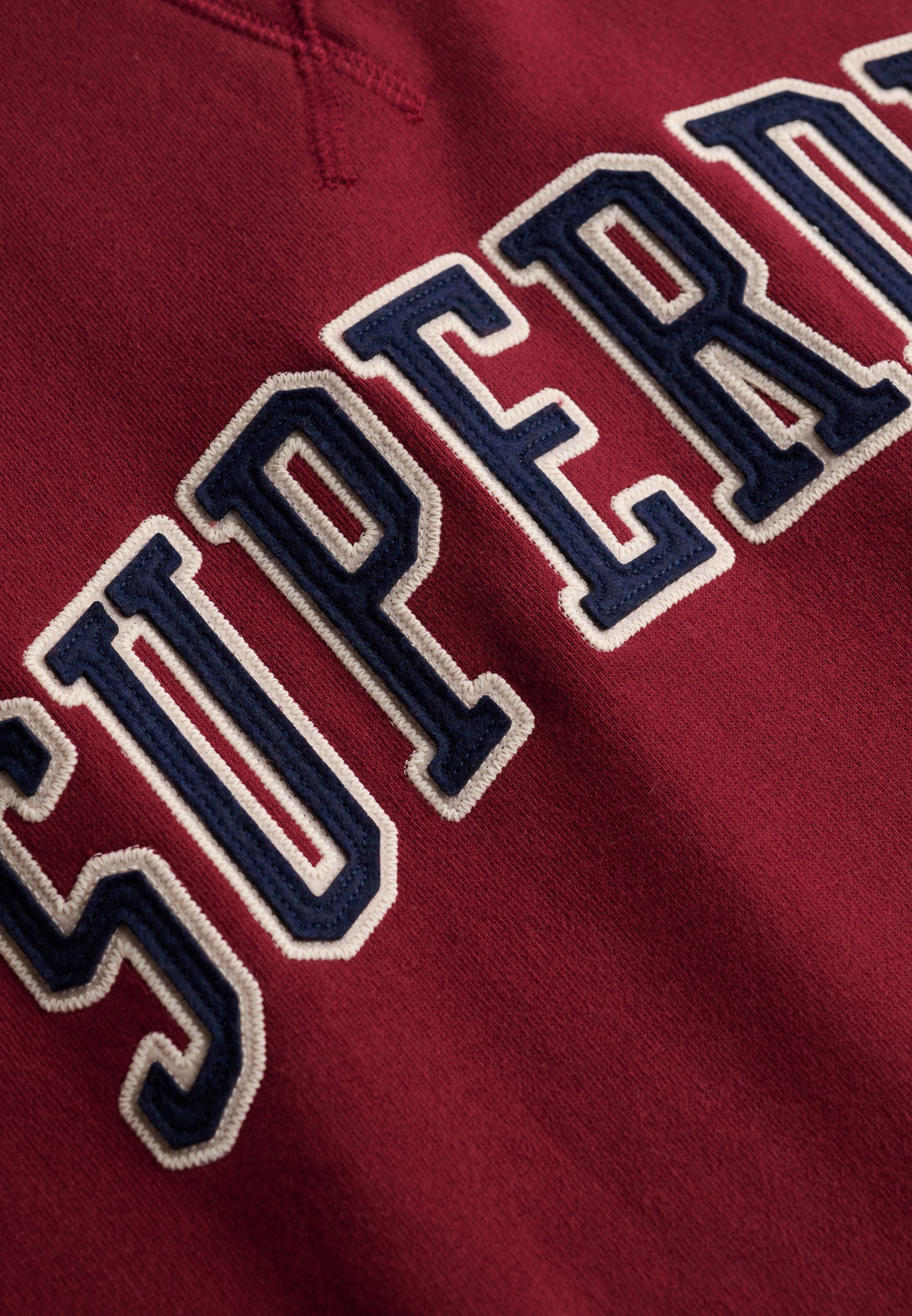 ATHLETIC APPLIQUE RELAXED CREW