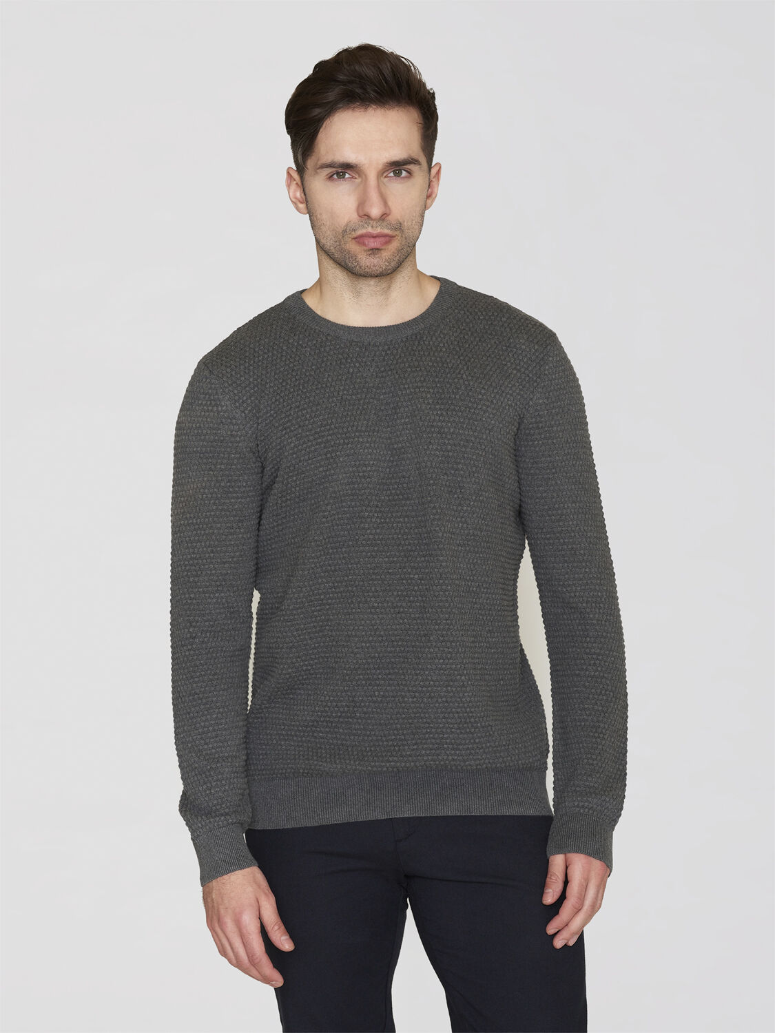 VAGN regular bubble knit crew neck - Regenerative Organic Certified -