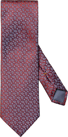 Red Micro Paisley Woven Silk Tie