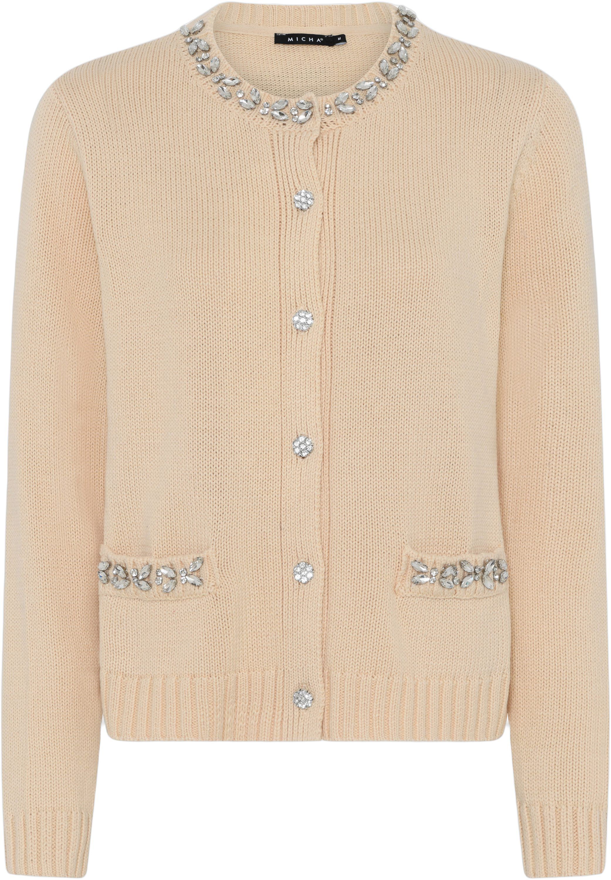 Cardigan_ Knit w. Diamonds Ston