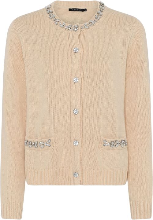 Cardigan_ Knit w. Diamonds Ston