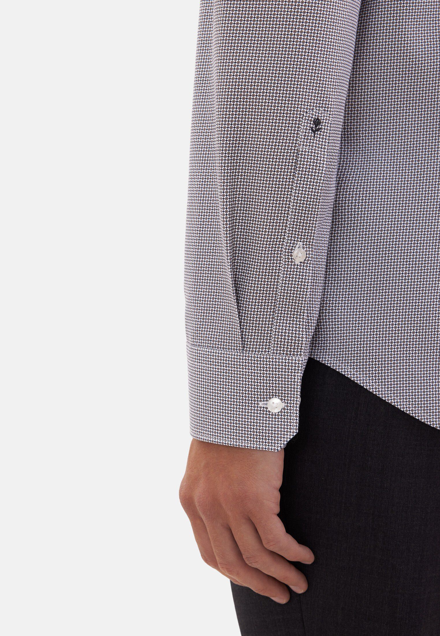 Business shirt Slim 1/1 Kent-Collar Print