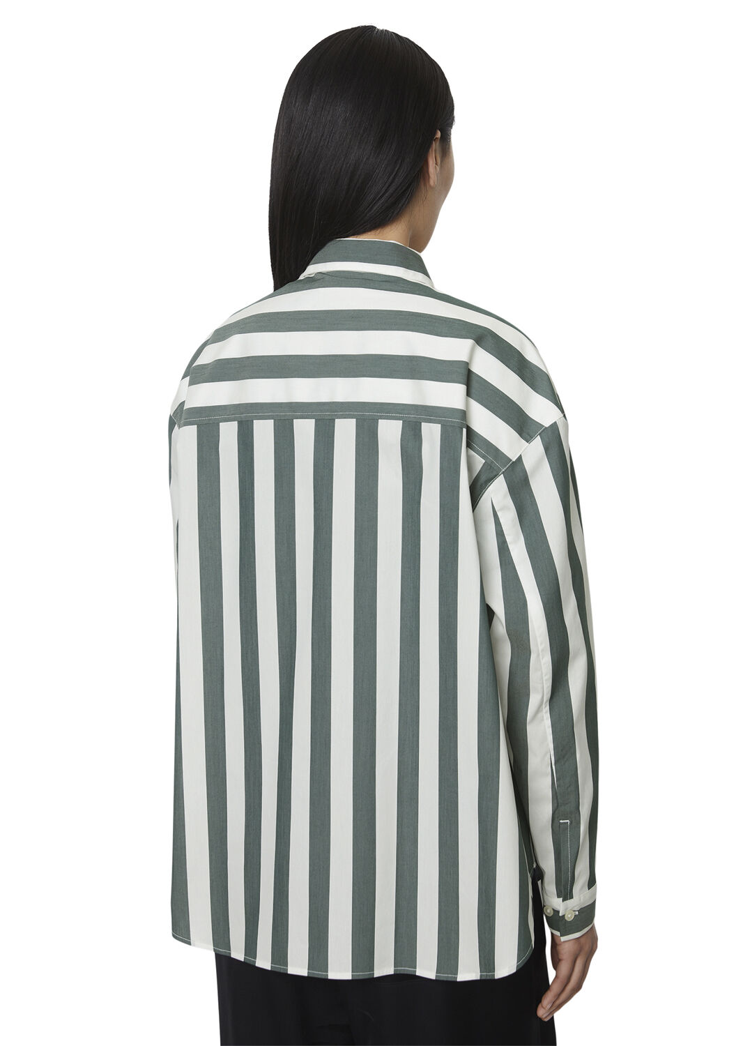 Blouse, oversized shape, kent colla