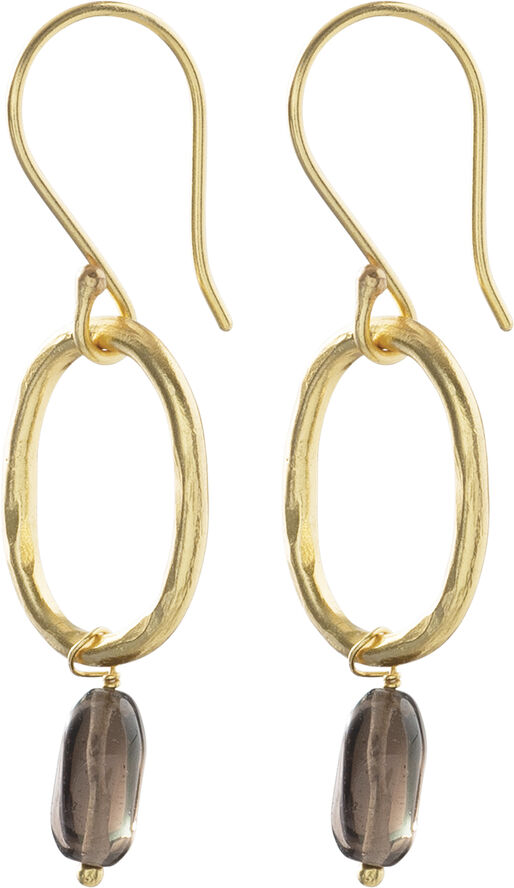 Graceful Smokey Quartz GP Earrings