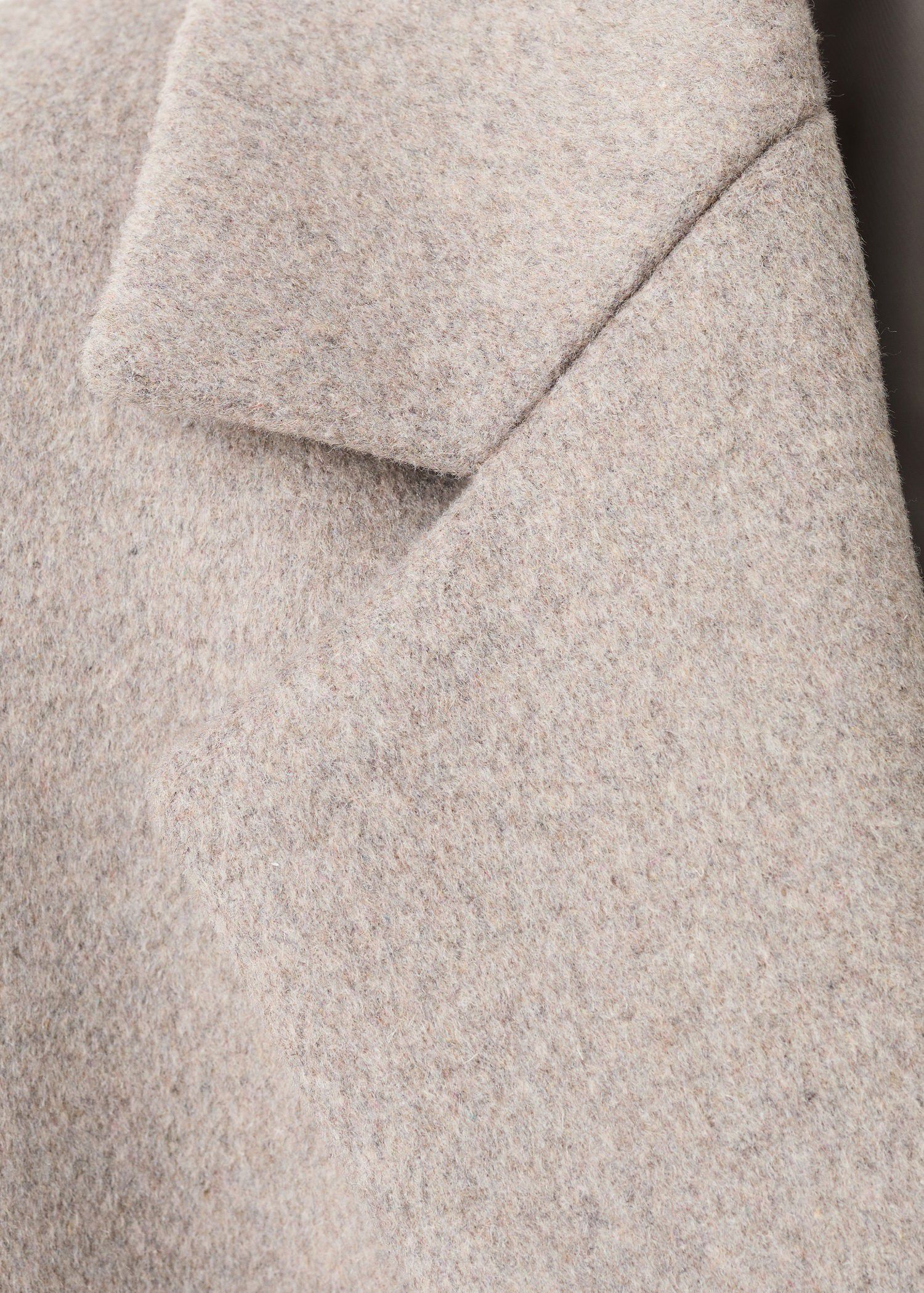 Double-breasted wool blend coat