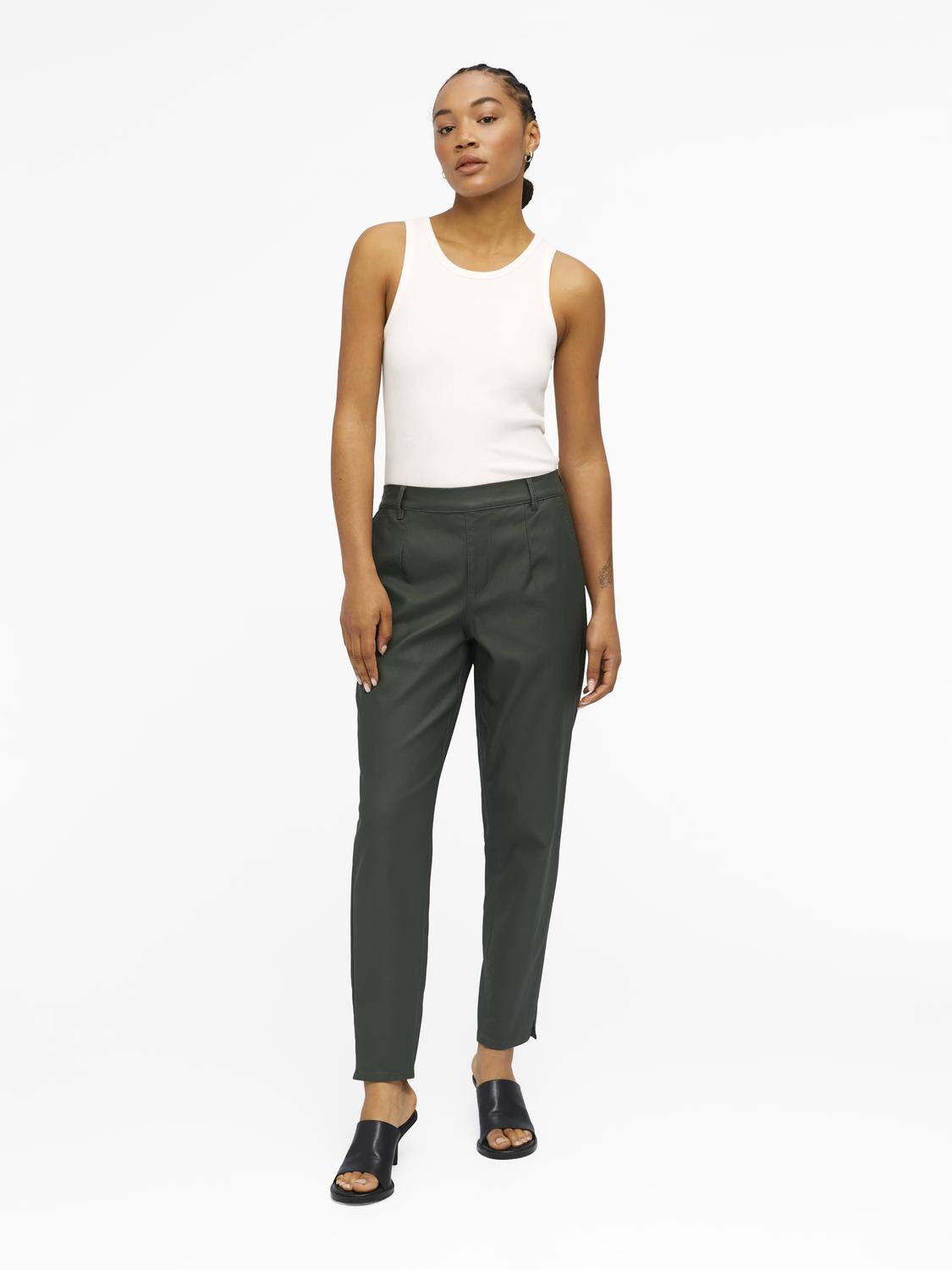 OBJBELLE LISA COATED PANT NOOS