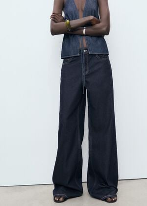 Low waist wide leg jeans