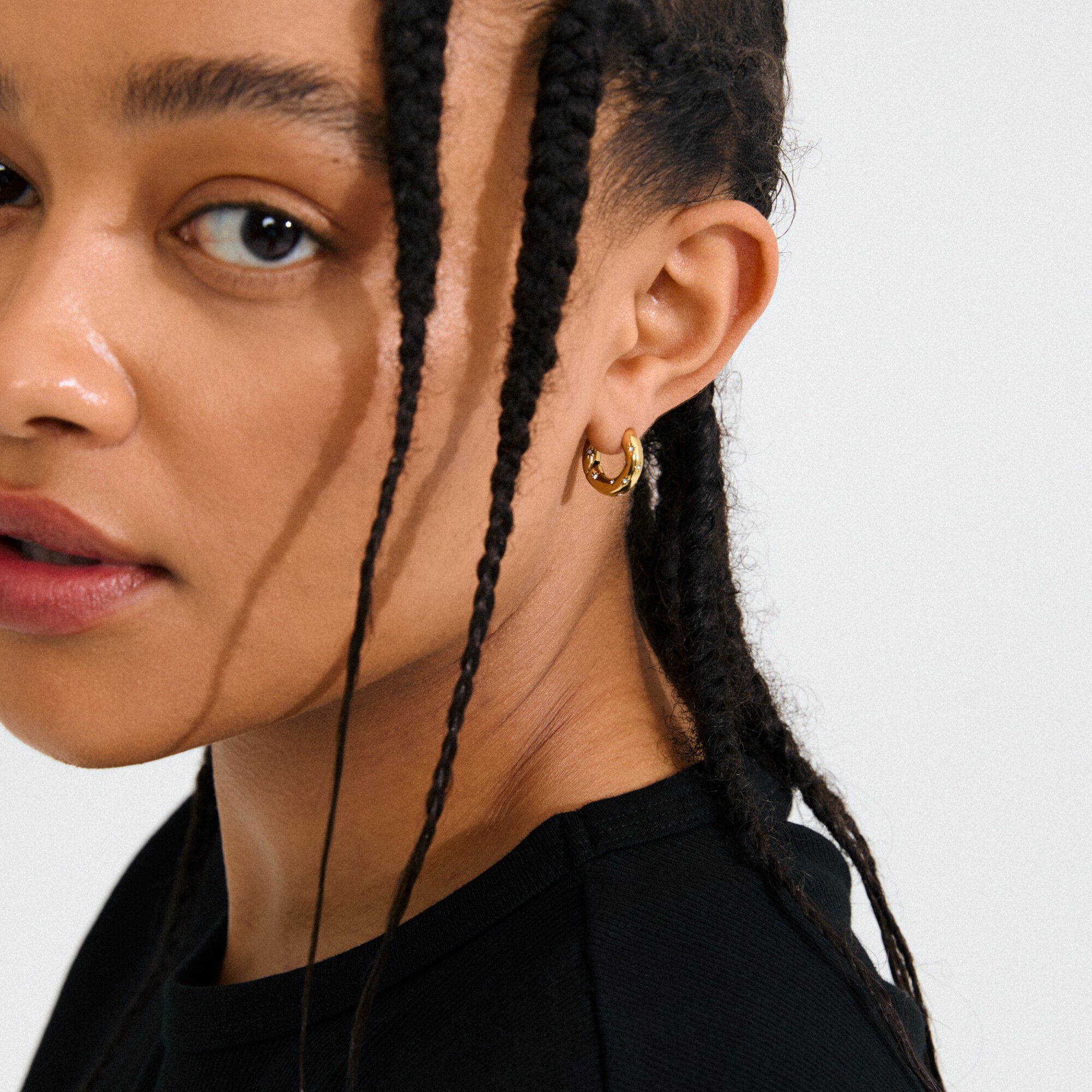 NEVAEH hoops gold-plated