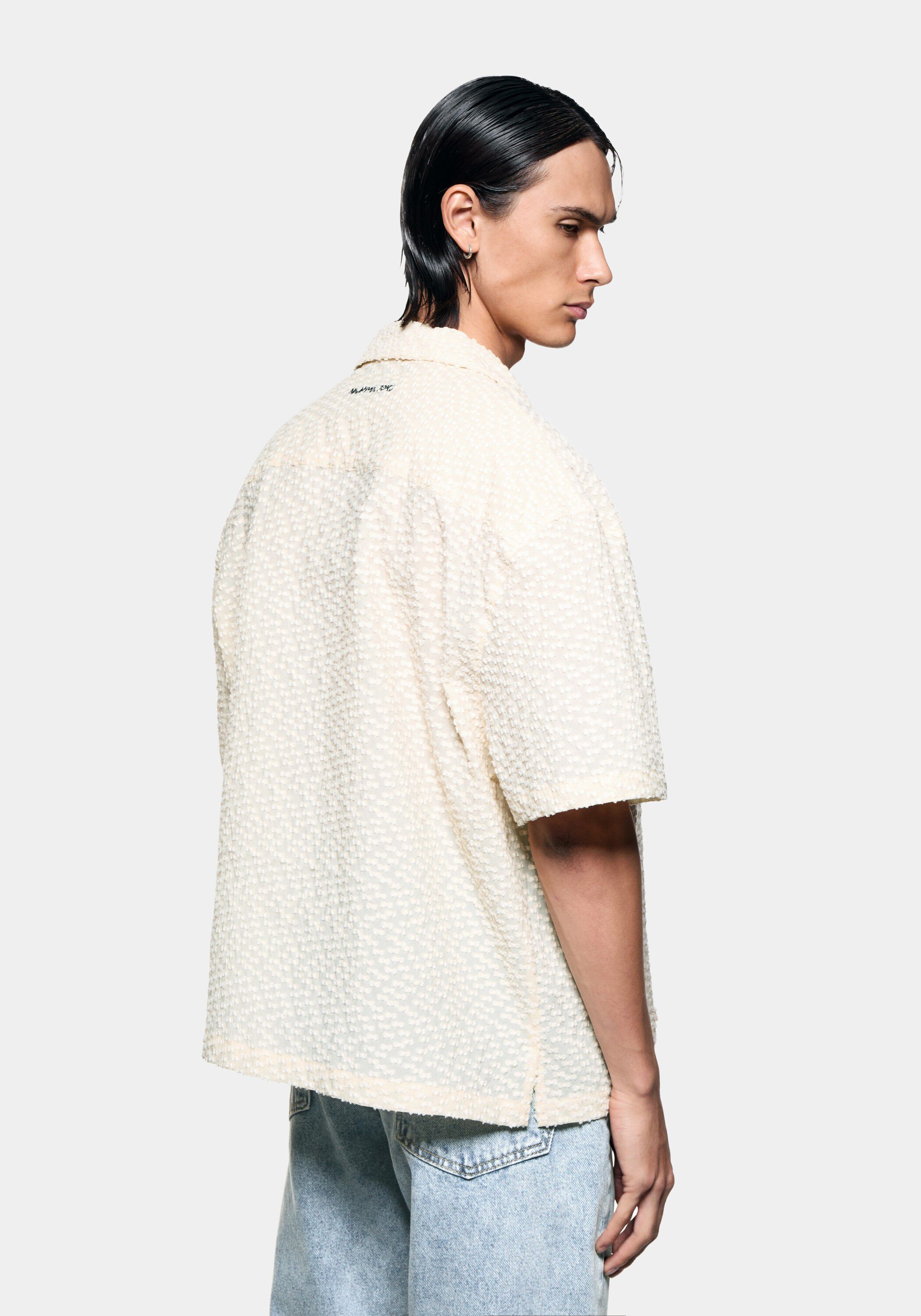 RIBBON JACQUARD BOX DRESS SHIRT