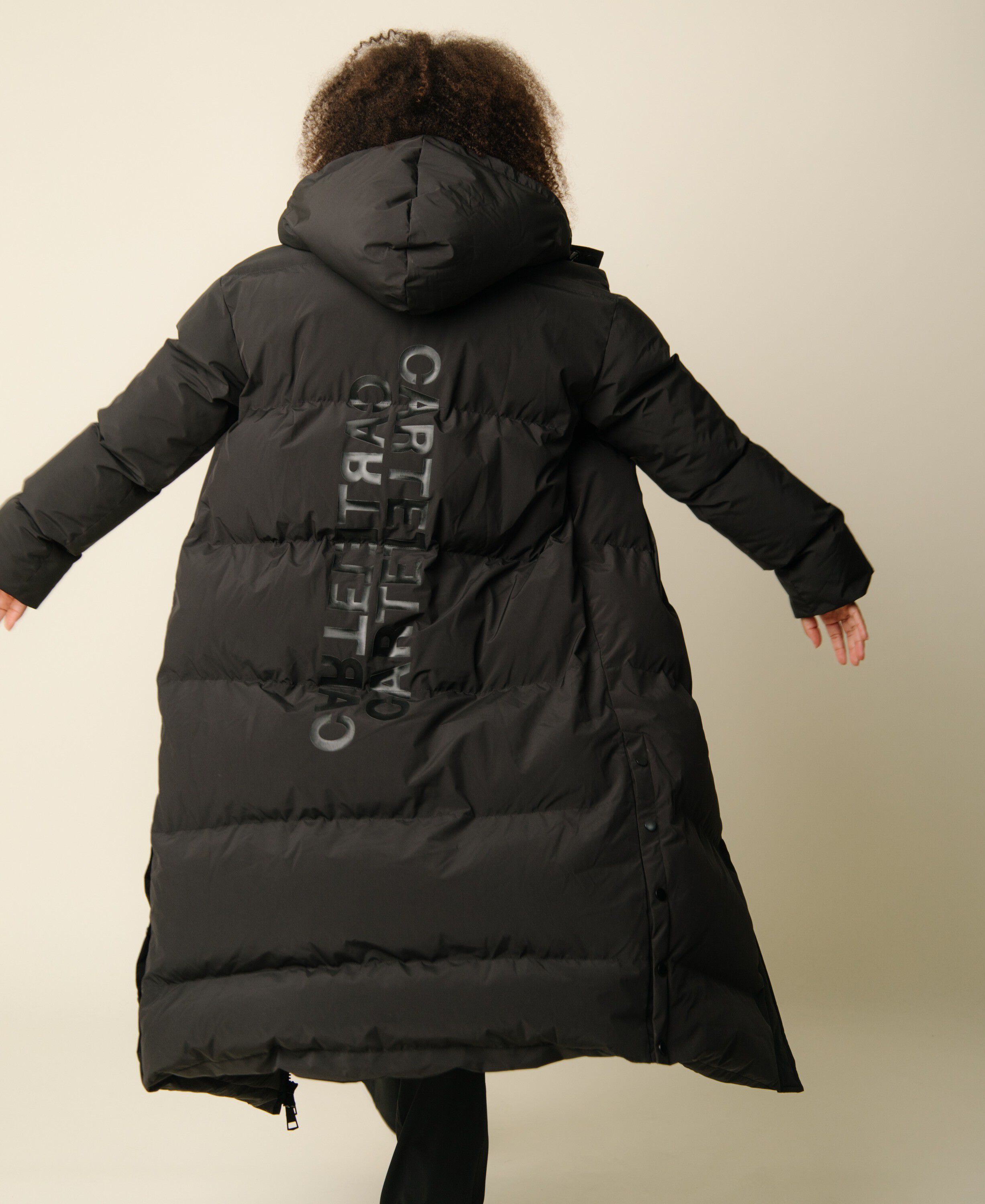 Perma Puffer jacket long - Nero